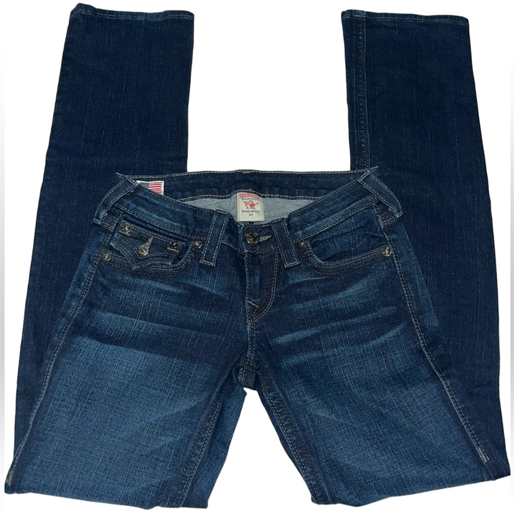 True Religion Dark Blue Straight Leg Jeans